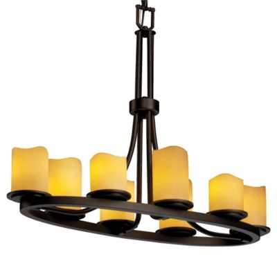 CandleAria Dakota Oval Ring Chandelier by Justice Design Group - Starlight Lighting USA and Canada